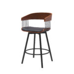 27-Inch Black Faux Leather Swivel Counter Height Bar Stool 14 27-Inch Black Faux Leather Swivel Counter Height Bar Stool