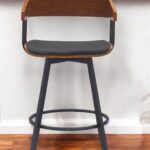 27-Inch Black Faux Leather Swivel Counter Height Bar Stool 10 27-Inch Black Faux Leather Swivel Counter Height Bar Stool
