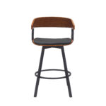 27-Inch Black Faux Leather Swivel Counter Height Bar Stool 11 27-Inch Black Faux Leather Swivel Counter Height Bar Stool