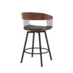 27-Inch Black Faux Leather Swivel Counter Height Bar Stool 13 27-Inch Black Faux Leather Swivel Counter Height Bar Stool