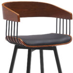 27-Inch Black Faux Leather Swivel Counter Height Bar Stool 17 27-Inch Black Faux Leather Swivel Counter Height Bar Stool