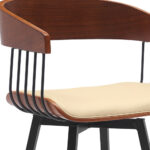 27-Inch Cream and Black Swivel Faux Leather Bar Stool 17 27-Inch Cream and Black Swivel Faux Leather Bar Stool