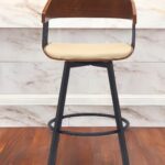 31 Inch Cream and Black Swivel Bar Stool with Armrests 10 31 Inch Cream and Black Swivel Bar Stool with Armrests