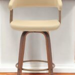26 Inch Cream Faux Leather Swivel Bar Stool With Arms 11 26 Inch Cream Faux Leather Swivel Bar Stool With Arms