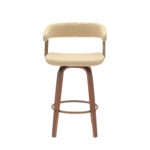 26 Inch Cream Faux Leather Swivel Bar Stool With Arms 12 26 Inch Cream Faux Leather Swivel Bar Stool With Arms