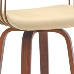 26 Inch Cream Faux Leather Swivel Bar Stool With Arms 17 26 Inch Cream Faux Leather Swivel Bar Stool With Arms