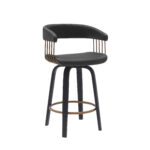 26 Inch Black Faux Leather Swivel Counter Height Bar Stool 12 26 Inch Black Faux Leather Swivel Counter Height Bar Stool