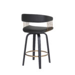 26 Inch Black Faux Leather Swivel Counter Height Bar Stool 15 26 Inch Black Faux Leather Swivel Counter Height Bar Stool