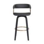 31-Inch Black Faux Leather Swivel Modern Bar Stool 12 31-Inch Black Faux Leather Swivel Modern Bar Stool