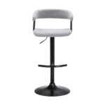 Adjustable Height Light Gray and Black Swivel Bar Stool 11 Adjustable Height Light Gray and Black Swivel Bar Stool