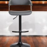 44-Inch Gray and Black Adjustable Height Swivel Bar Stool 11 44-Inch Gray and Black Adjustable Height Swivel Bar Stool