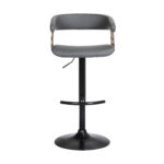 44-Inch Gray and Black Adjustable Height Swivel Bar Stool 12 44-Inch Gray and Black Adjustable Height Swivel Bar Stool
