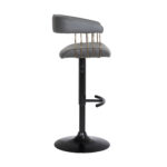 44-Inch Gray and Black Adjustable Height Swivel Bar Stool 13 44-Inch Gray and Black Adjustable Height Swivel Bar Stool
