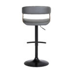 44-Inch Gray and Black Adjustable Height Swivel Bar Stool 15 44-Inch Gray and Black Adjustable Height Swivel Bar Stool