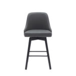 26 Inch Gray and Black Swivel Faux Leather Bar Stool 11 26 Inch Gray and Black Swivel Faux Leather Bar Stool