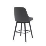26 Inch Gray and Black Swivel Faux Leather Bar Stool 13 26 Inch Gray and Black Swivel Faux Leather Bar Stool