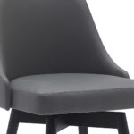 26 Inch Gray and Black Swivel Faux Leather Bar Stool 18 26 Inch Gray and Black Swivel Faux Leather Bar Stool