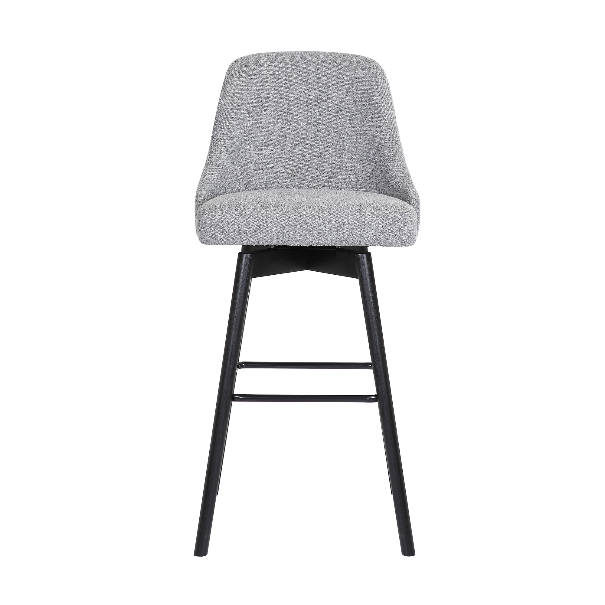 26-Inch Light Gray and Black Swivel Counter Height Bar Stool 3 26-Inch Light Gray and Black Swivel Counter Height Bar Stool - Image 3