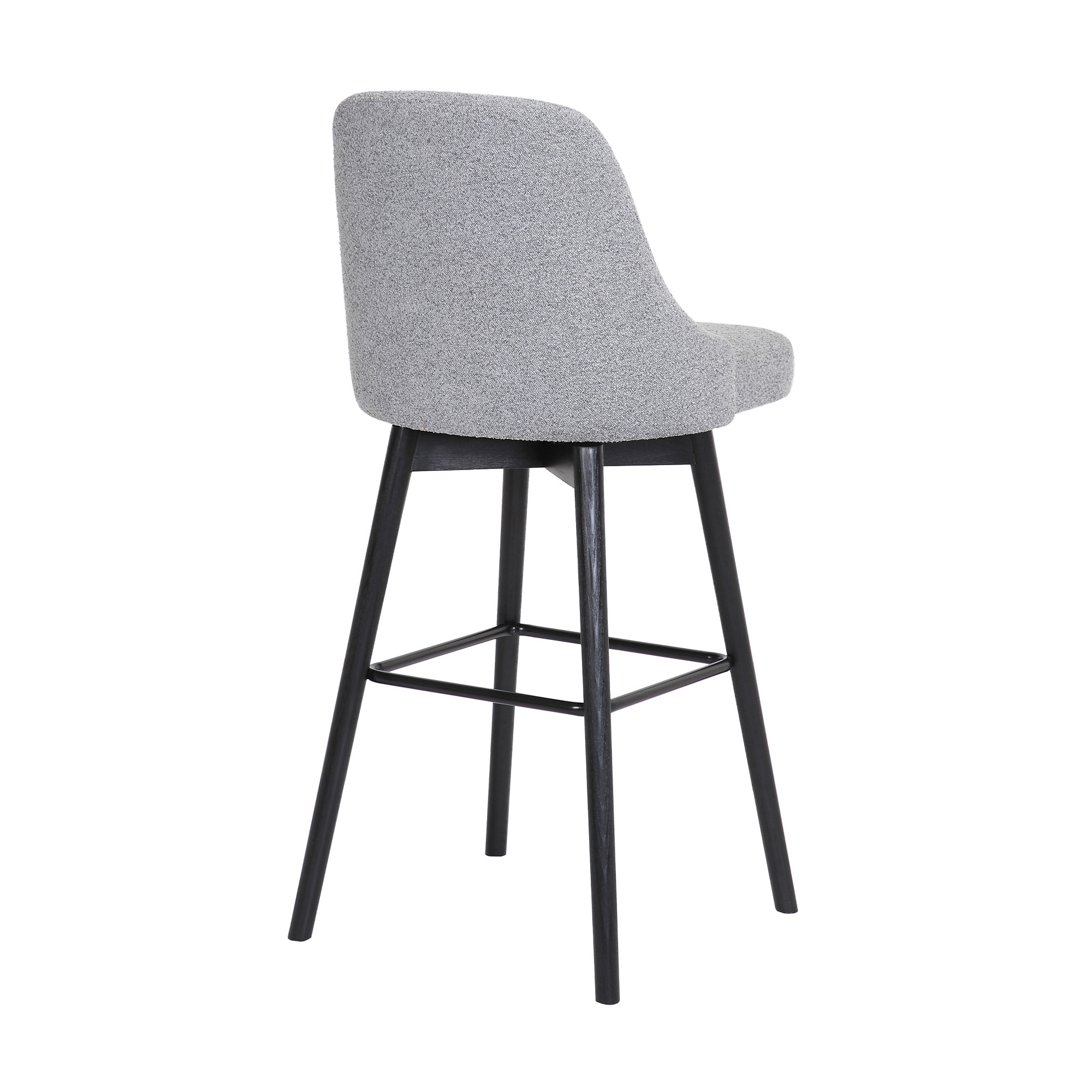 26-Inch Light Gray and Black Swivel Counter Height Bar Stool 5 26-Inch Light Gray and Black Swivel Counter Height Bar Stool - Image 5