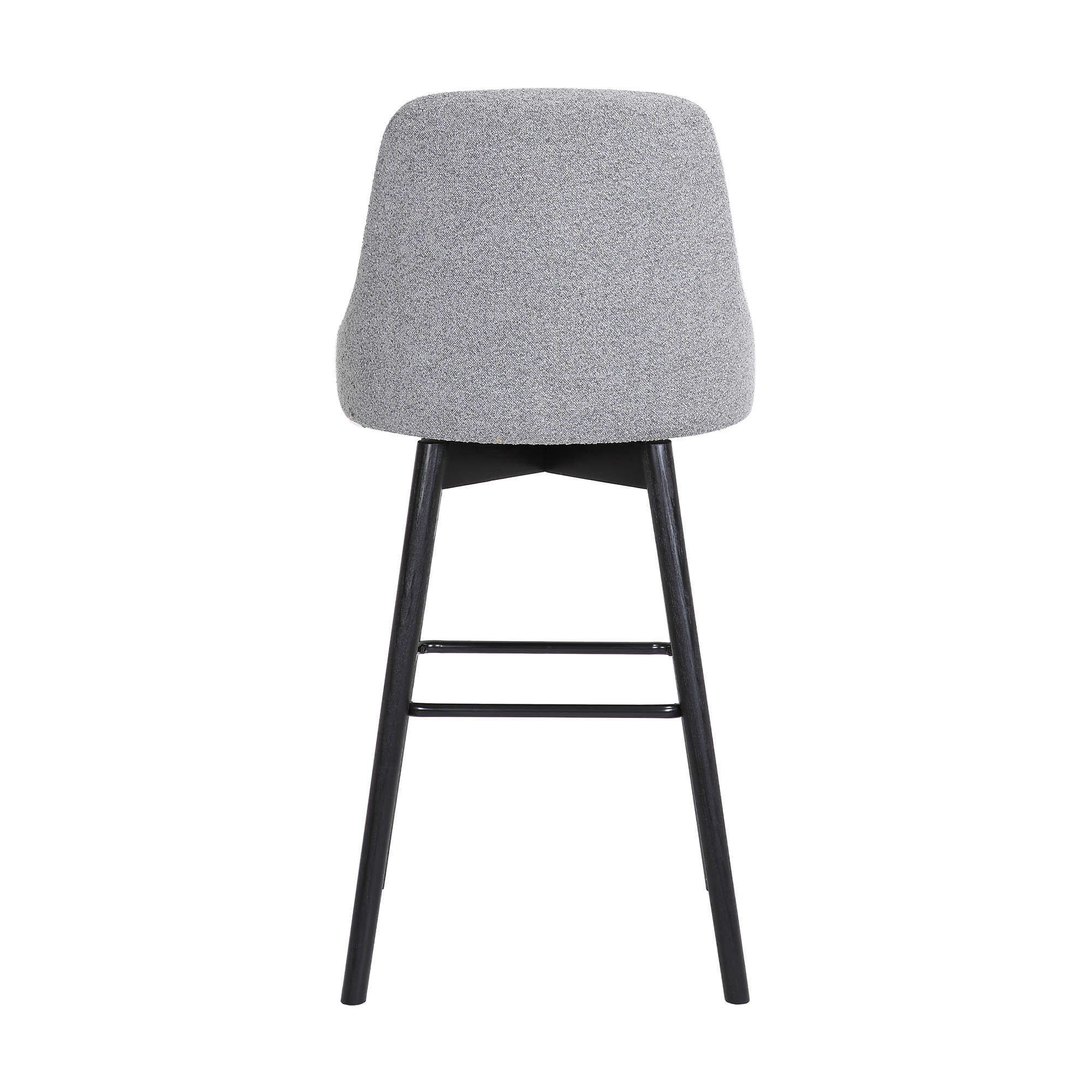 26-Inch Light Gray and Black Swivel Counter Height Bar Stool 6 26-Inch Light Gray and Black Swivel Counter Height Bar Stool - Image 6