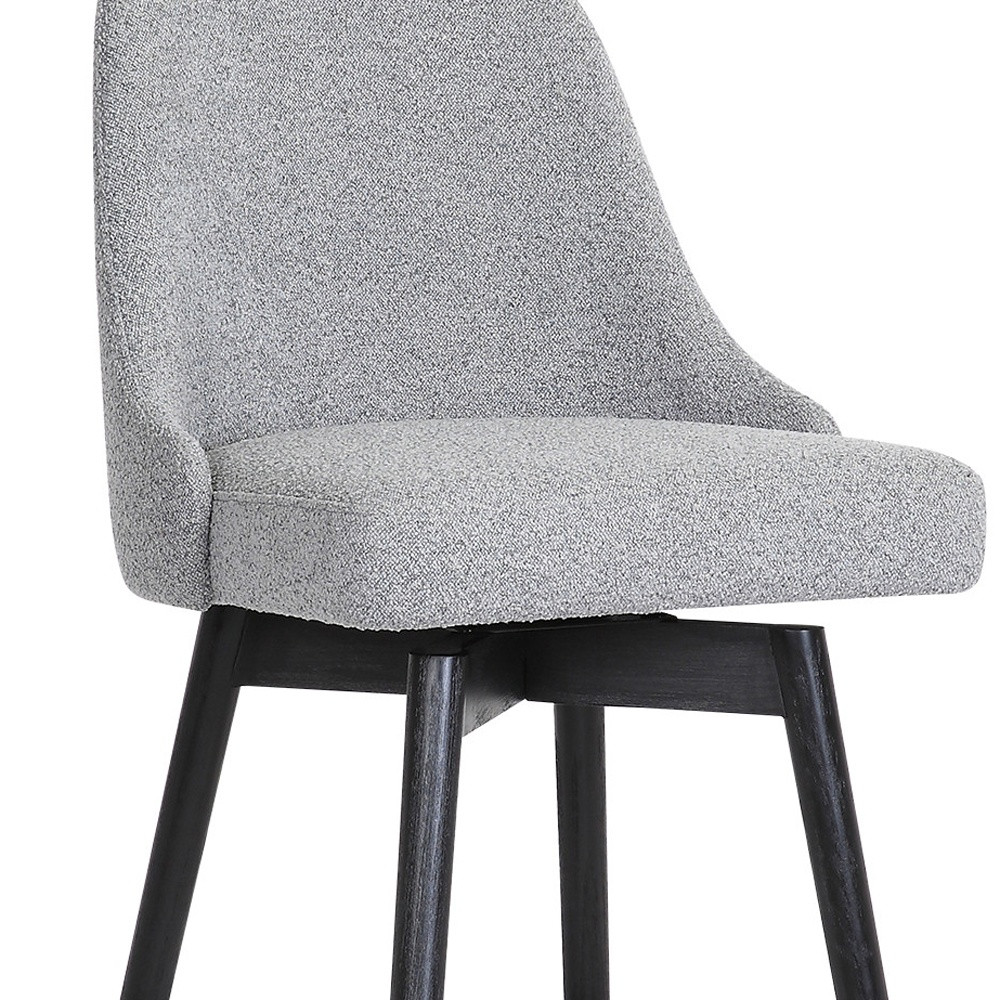 26-Inch Light Gray and Black Swivel Counter Height Bar Stool 8 26-Inch Light Gray and Black Swivel Counter Height Bar Stool - Image 8
