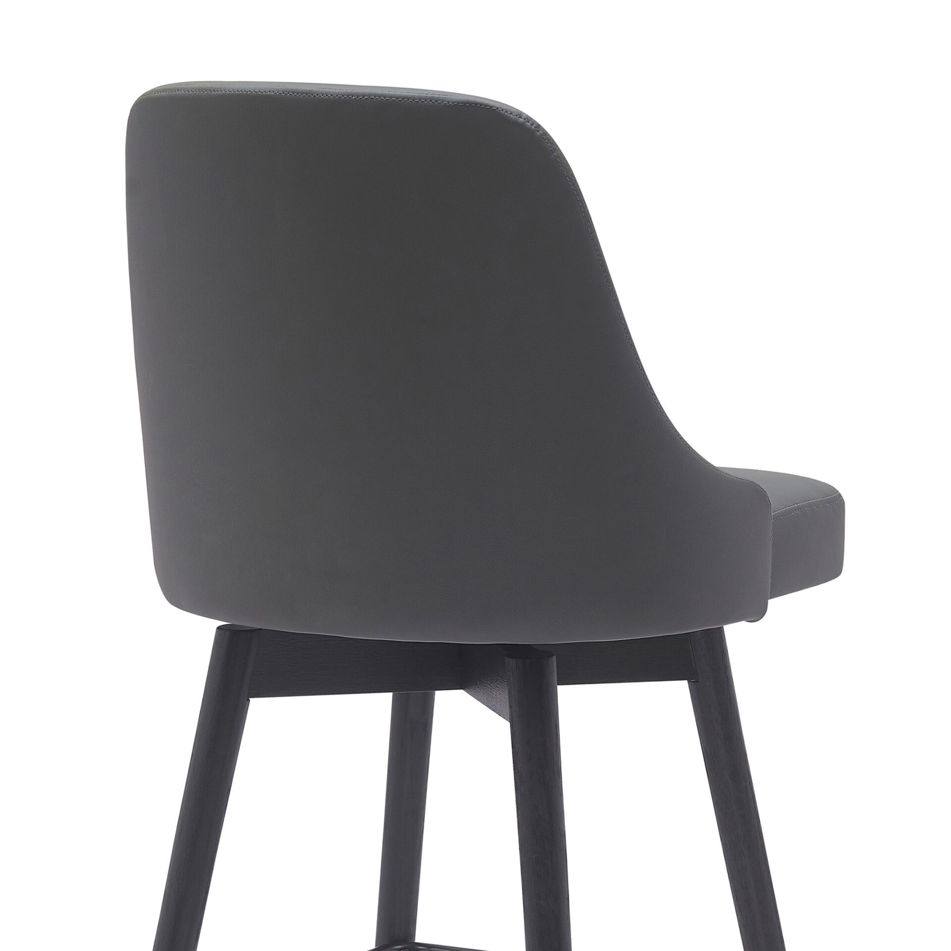 30-Inch Gray and Black Modern Faux Leather Swivel Bar Stool 7 30-Inch Gray and Black Modern Faux Leather Swivel Bar Stool - Image 7