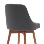 30-Inch Gray and Wood Brown Swivel Bar Stool Modern Style 15 30-Inch Gray and Wood Brown Swivel Bar Stool Modern Style