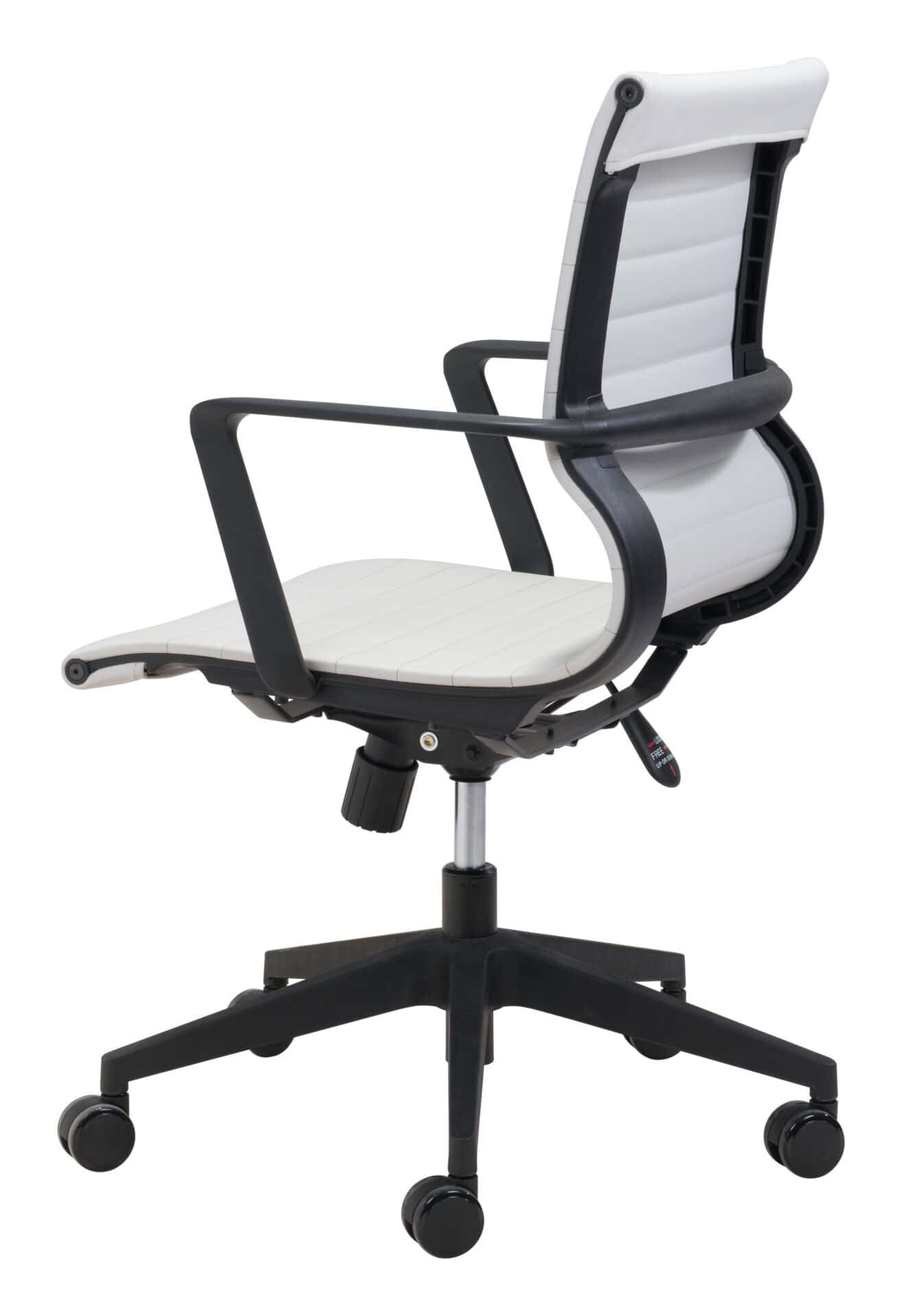 Modern Mid-Century Office Chair with Faux Leather and Adjustable Height 8 Modern Mid-Century Office Chair with Faux Leather and Adjustable Height - Image 8