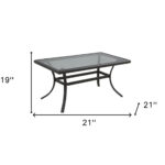21 Inch Black Metal Outdoor Chat Table