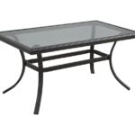 21 Inch Black Metal Outdoor Chat Table