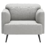 Light Gray Armchair with Modern Design and Pine Wood Legs 14 Light Gray Armchair with Modern Design and Pine Wood Legs