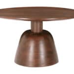 Modern Minimalist Round Coffee Table in Acacia Wood 7 Modern Minimalist Round Coffee Table in Acacia Wood