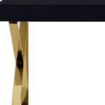 Black and Gold Writing Desk with Two Drawers 48 Inch 16 Black and Gold Writing Desk with Two Drawers 48 Inch