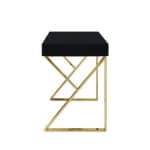 Black and Gold Writing Desk with Two Drawers 48 Inch 14 Black and Gold Writing Desk with Two Drawers 48 Inch