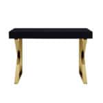 Black and Gold Writing Desk with Two Drawers 48 Inch 17 Black and Gold Writing Desk with Two Drawers 48 Inch