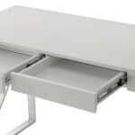 Light Gray and Silver Writing Desk With Drawers 48 Inch 15 Light Gray and Silver Writing Desk With Drawers 48 Inch