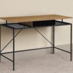 Natural and Black Writing Desk with Storage Drawer 8 Natural and Black Writing Desk with Storage Drawer
