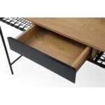 Natural and Black Writing Desk with Storage Drawer 11 Natural and Black Writing Desk with Storage Drawer