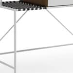 Natural and White Writing Desk with Drawer, 43 Inches Wide 12 Natural and White Writing Desk with Drawer, 43 Inches Wide