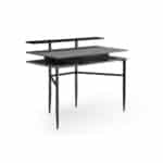 Gray and Black 43-Inch Writing Desk With Storage Drawer 10 Gray and Black 43-Inch Writing Desk With Storage Drawer