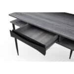 Gray and Black 43-Inch Writing Desk With Storage Drawer 13 Gray and Black 43-Inch Writing Desk With Storage Drawer