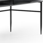 Gray and Black 43-Inch Writing Desk With Storage Drawer 15 Gray and Black 43-Inch Writing Desk With Storage Drawer