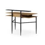 Classic Natural and Black Writing Desk with Drawer for Home Offices 12 Classic Natural and Black Writing Desk with Drawer for Home Offices