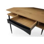 Classic Natural and Black Writing Desk with Drawer for Home Offices 13 Classic Natural and Black Writing Desk with Drawer for Home Offices