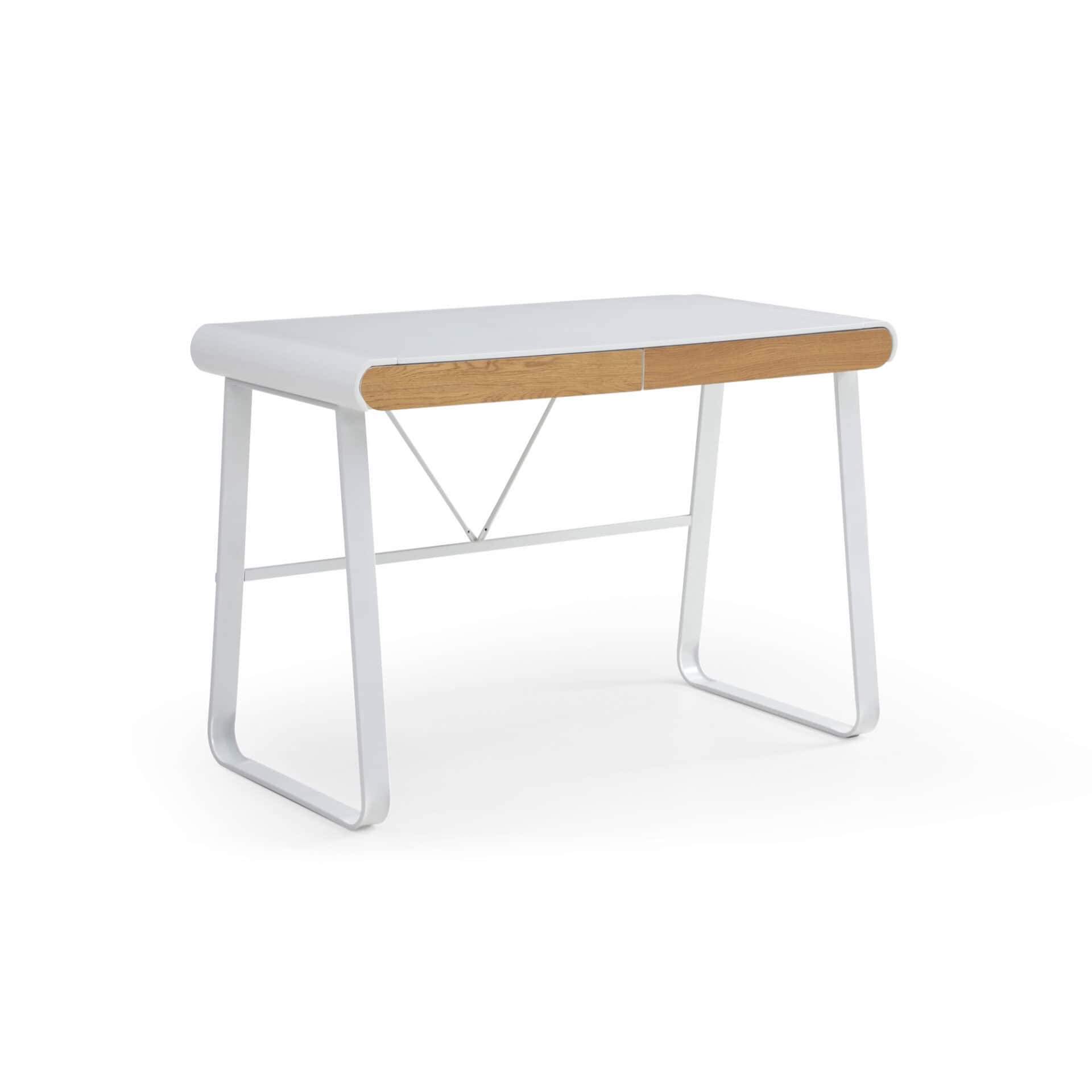 White Writing Desk with Drawers and Modern Rectangular Design 1 White Writing Desk with Drawers and Modern Rectangular Design