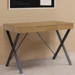 Natural and Black Writing Desk with Drawer for Home Offices 9 Natural and Black Writing Desk with Drawer for Home Offices