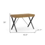 Natural and Black Writing Desk with Drawer for Home Offices 14 Natural and Black Writing Desk with Drawer for Home Offices