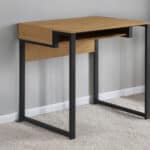Natural and Black 32 Inch Writing Desk for Home Offices 9 Natural and Black 32 Inch Writing Desk for Home Offices