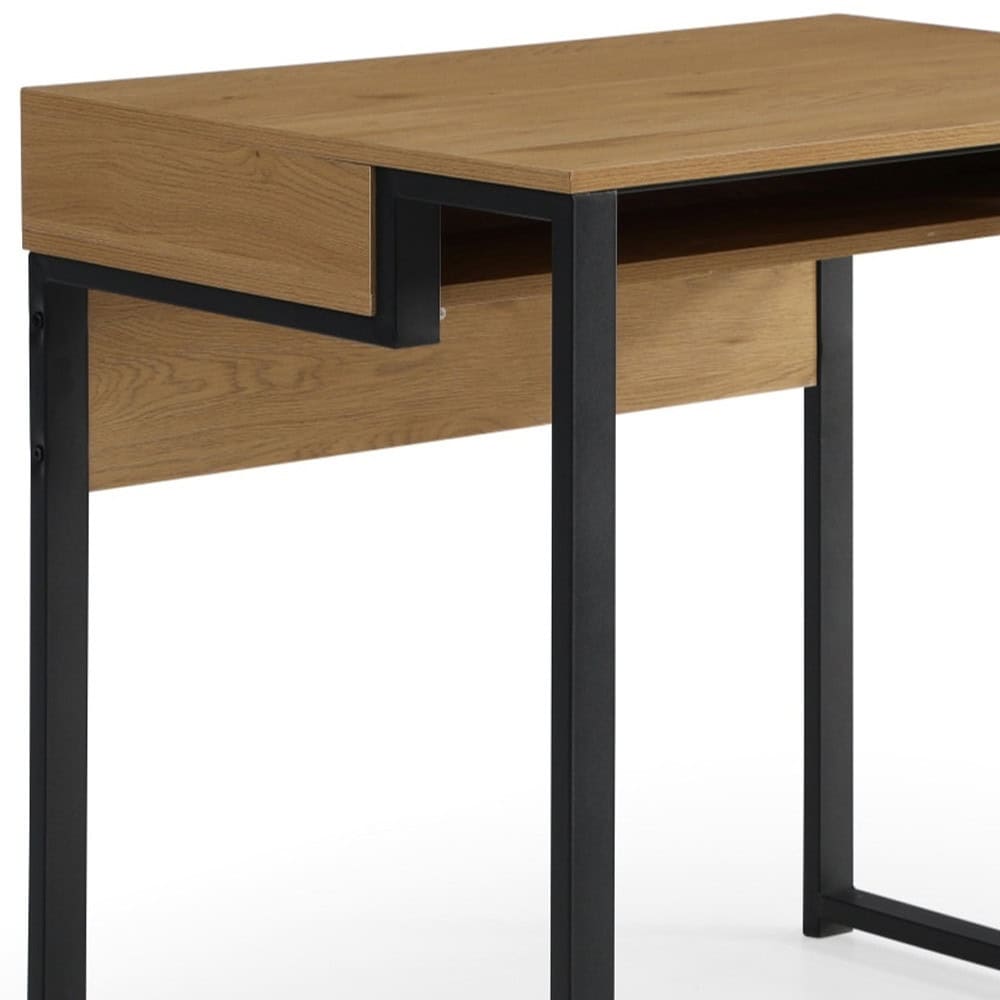 Natural and Black 32 Inch Writing Desk for Home Offices 5 Natural and Black 32 Inch Writing Desk for Home Offices - Image 5