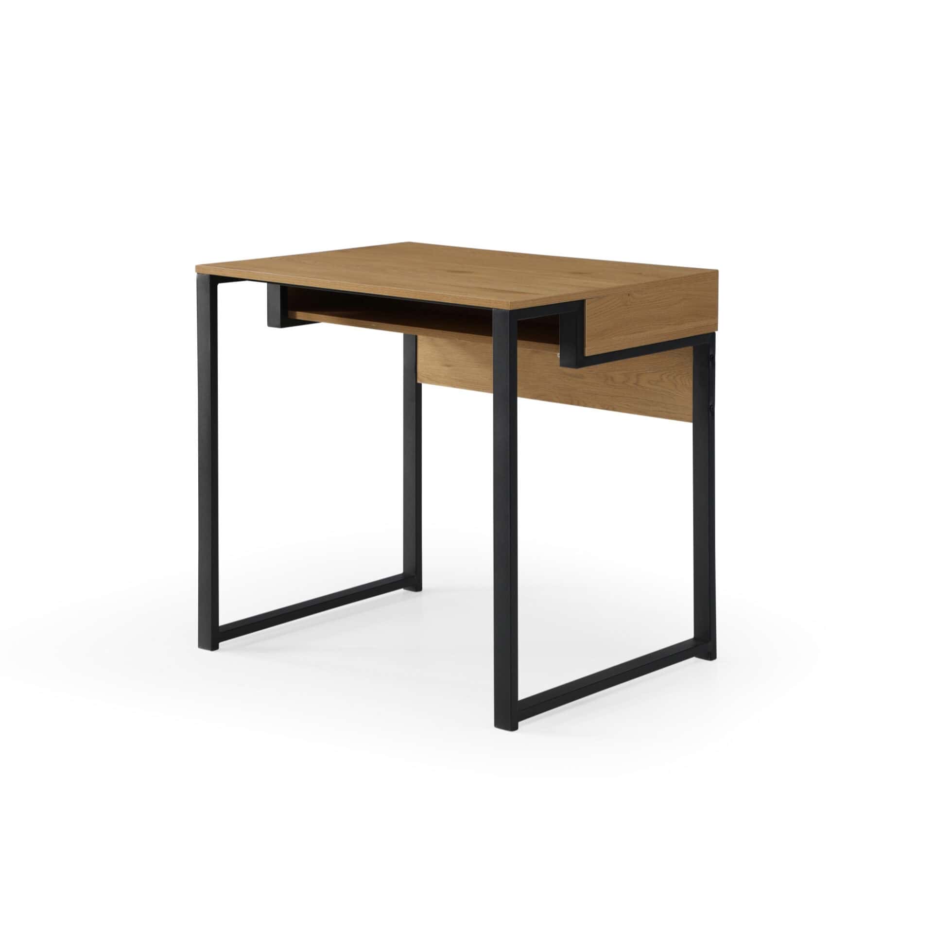 Natural and Black 32 Inch Writing Desk for Home Offices 6 Natural and Black 32 Inch Writing Desk for Home Offices - Image 6